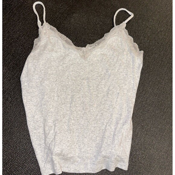 Express grey lace tank top - Picture 1 of 3